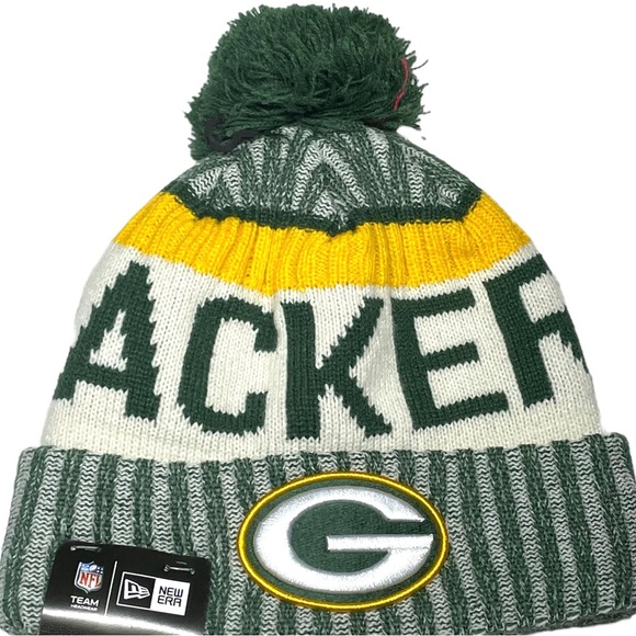 New Era Other - New Era Authentic Green Bay Packers NFL Cold Weather Cuffed Knit Beanie Hat NWT